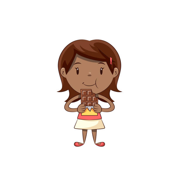 Ilustración de Niña Comiendo Chocolate Niño Lindo Feliz y más Vectores Libres de Derechos de Comer - Comer, Niñas, Chocolate - iStock Ilustración de Niña Comiendo Chocolate Niño Lindo Feliz y más Vectores Libres de Derechos de Comer - Comer, Niñas, Chocolate - iStock