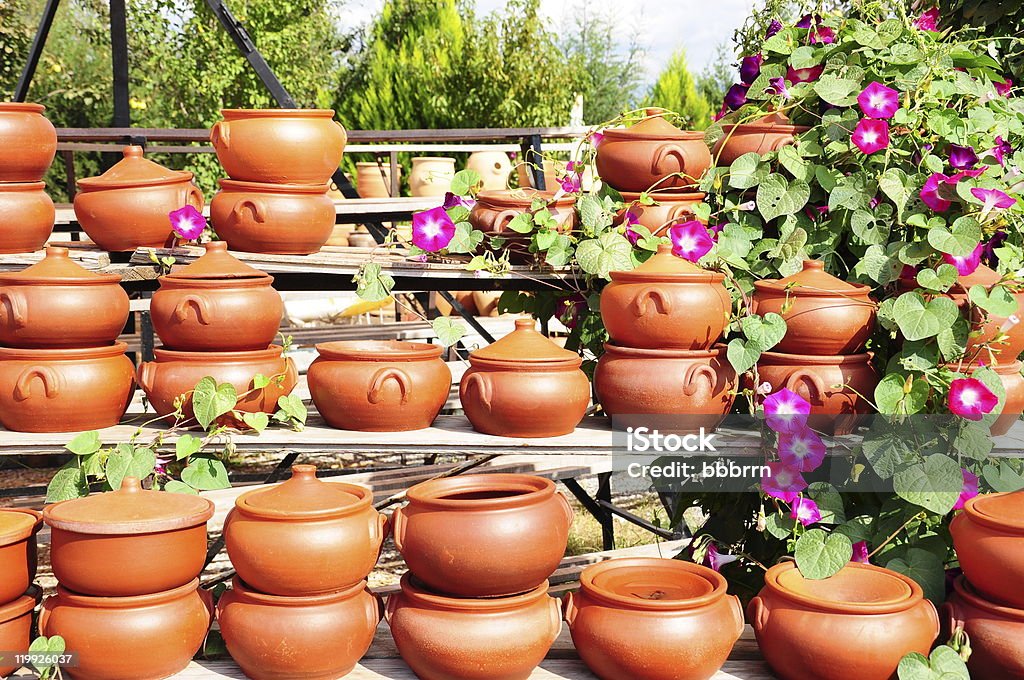 Louça de Barro pot - Royalty-free Aberto Foto de stock