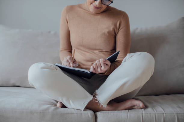 istock A Woman Writing in her Notebook 1199260479