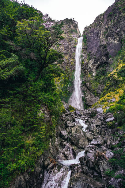 istock Beautiful waterfall, greenery nature in rainforest 1199262641