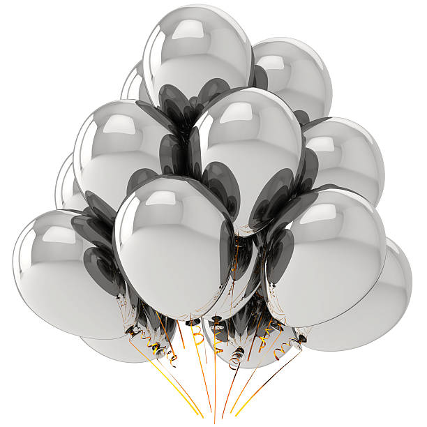 istock White chrome party balloons (Hi-Res) 119926369
