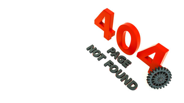 istock 3d render of 404 error page with cog wheel. Page not found. Website under construction. Design of web page - disconnect banner for website 1199264998