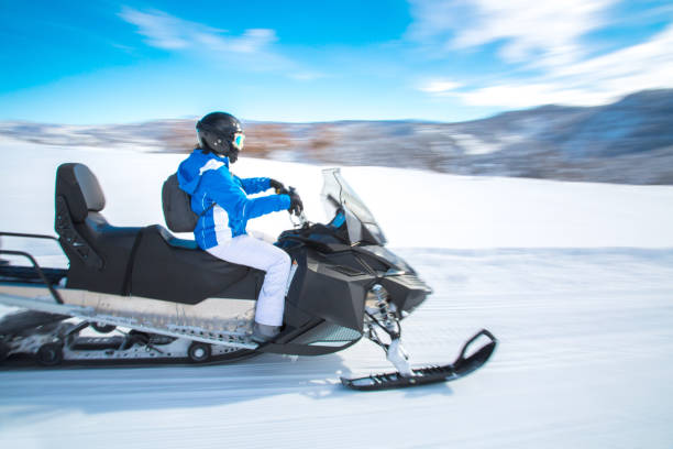 istock Driving snowmobile in Colorado 1199266537