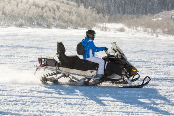 istock Driving snowmobile in Colorado 1199266799