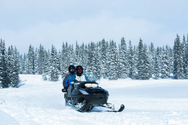 istock Driving snowmobile in Colorado 1199267414