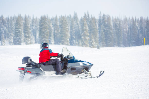 istock Driving snowmobile in Colorado 1199268401