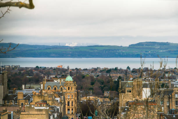 Cityscape of Edinburgh at Frederick street, viewd from castlehill, Scotland