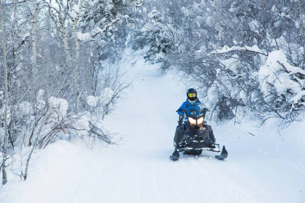 istock Driving snowmobile in Colorado 1199268653