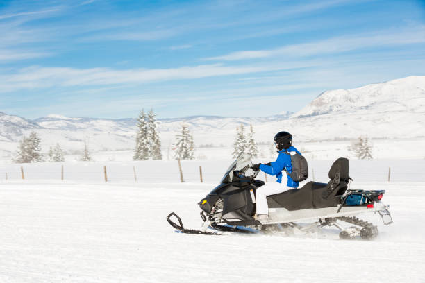 istock Driving snowmobile in Colorado 1199268827