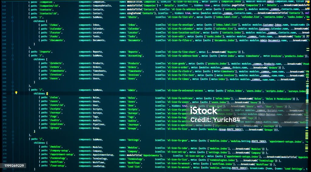 Lines Of Java Coding On Computer Screen Vue Routes Java Routes Vue Js ...