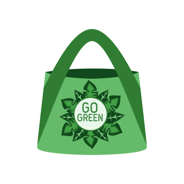istock go green shopping bag isolated on white background 1199270405