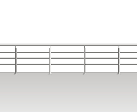 Realistic Detailed 3d Metal Modern Balcony or Terrace. Vector illustration of Stainless Railing or Banister for Exterior