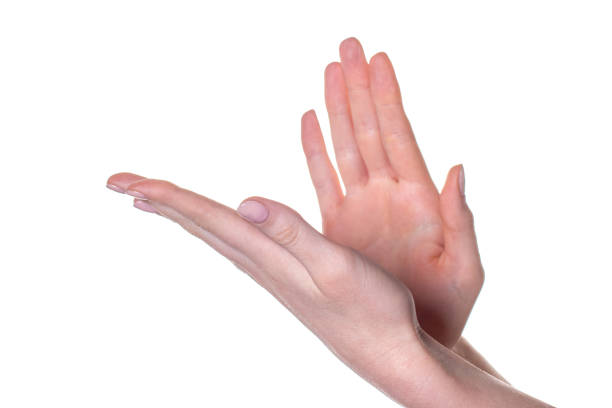 istock Clapping! beautiful female hands isolated on white background giving applause 1199274139
