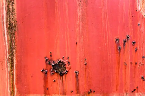 Red Metal rusty texture background rust steel with red orange paint. Industrial metal texture. Grunge rusted metal texture, rust background.