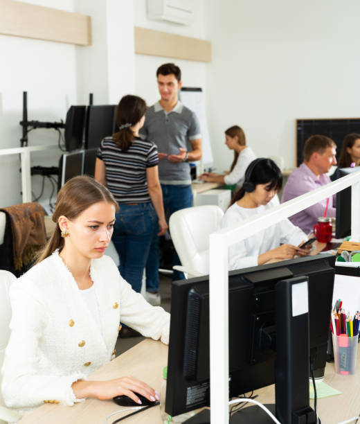 istock female manager sitting at her workplace 1199279336
