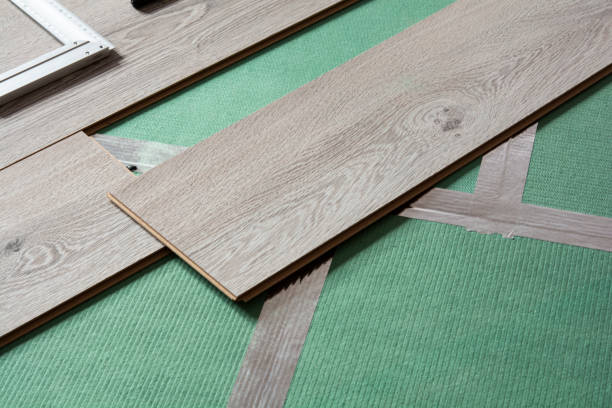 istock installation process of gray laminate 1199281537
