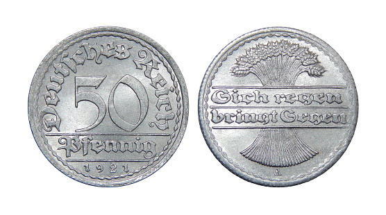 German coin 50 pfennig 1921