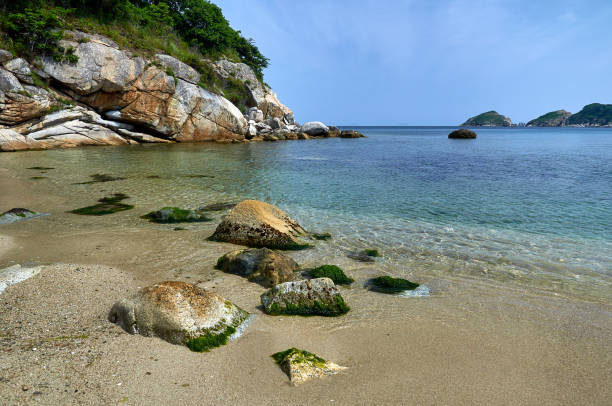 istock Sea coast with clear water. 1199292903