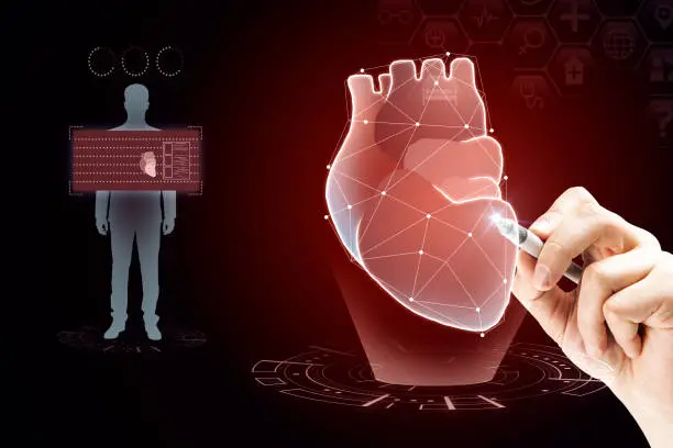Photo of Creative red heart interface backdrop