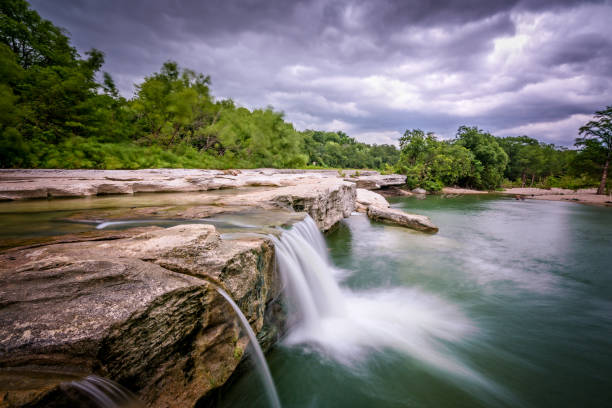 McKinney Falls State Park Waterfall Waterfall at McKinney Falls State Park state park stock pictures, royalty-free photos & images