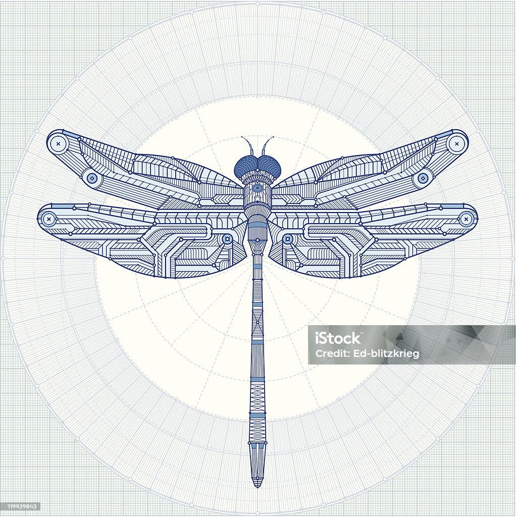 draftdragonfly - Векторная графика Разнокрылые стрекозы роялти-фри