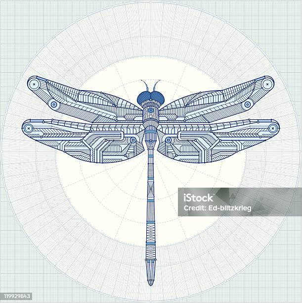 Draftdragonfly — стоковая векторная графика и другие изображения на тему Разнокрылые стрекозы - Разнокрылые стрекозы, Контур, Одно животное