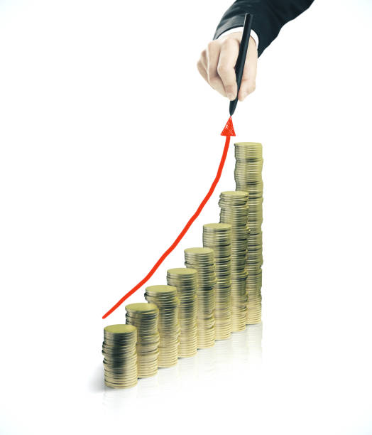 istock Businessman hand drawing arrow 1199299330
