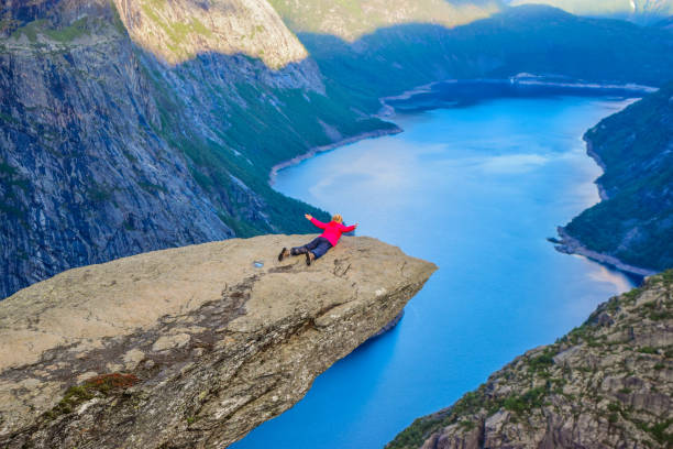 istock The tourist on the Trolltunga, Norway. 1199303477