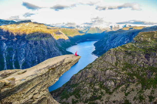 istock The tourist on the Trolltunga, Norway. 1199303490