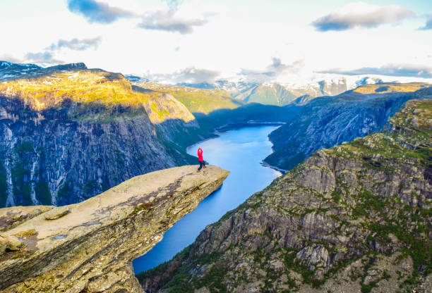 istock The tourist on the Trolltunga, Norway. 1199303514