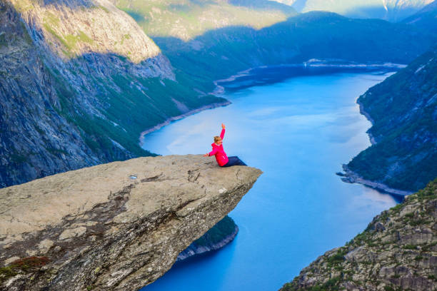 istock The tourist on the Trolltunga, Norway. 1199303548