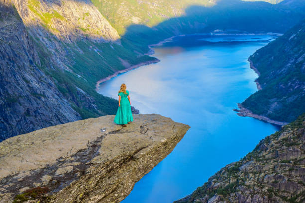 istock The tourist on the Trolltunga, Norway. 1199303620