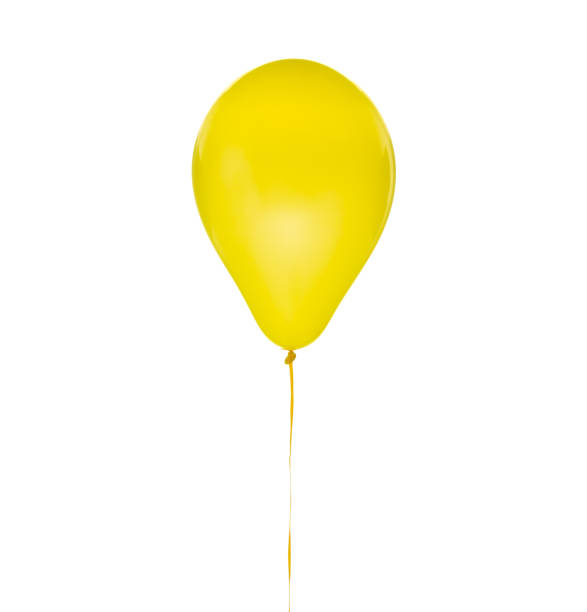 istock Yellow balloon for birthday and celebrations isolated on white background 1199306030