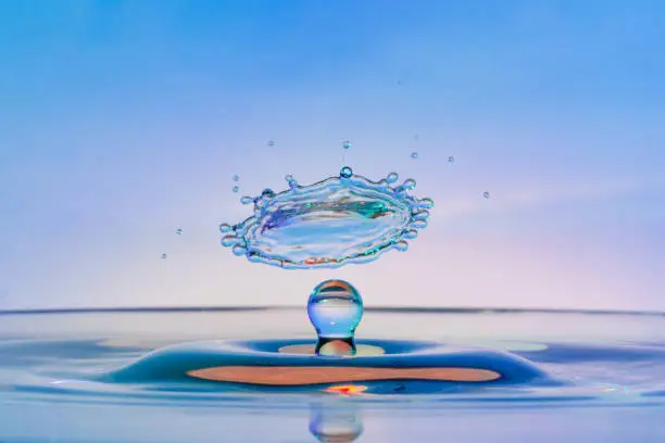 Photo of High speed water drop photograph with colliding drops