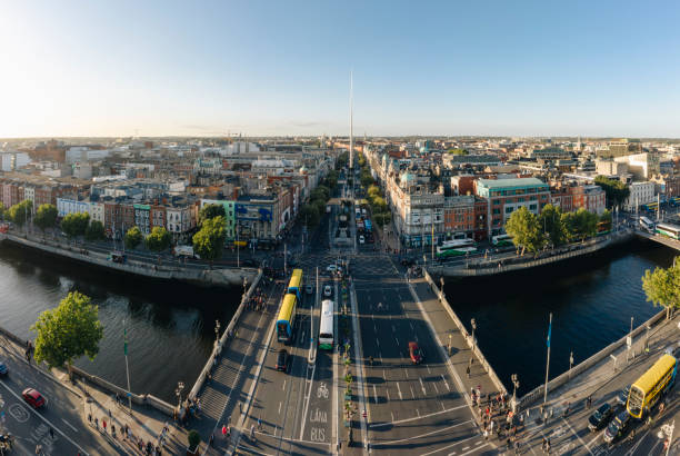 istock Dublin aerial view with Liffey river and O'Connell bridge 1199312525