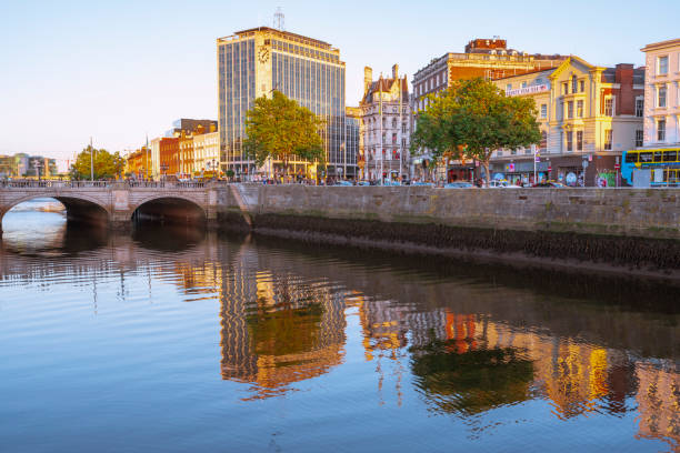 istock Dublin aerial view with Liffey river and O'Connell bridge 1199312529