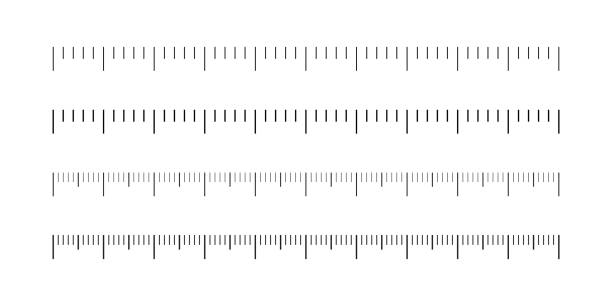 illustrations, cliparts, dessins animés et icônes de échelle de mesure noire sur le fond blanc. illustration de vecteur d'icône d'échelle de poids. lignes vectorielles. signe vectorielle d'échelle isolé. illustration de vecteur de compteur de niveau de barre. - instrument de mesure