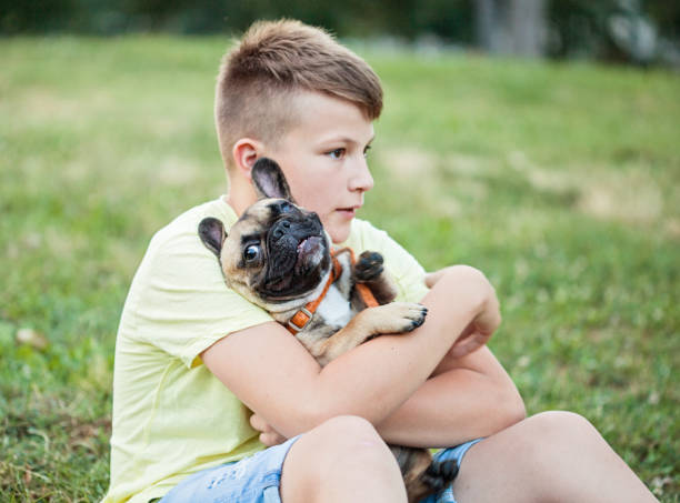istock Cute Puppy and His Owner 1199316616
