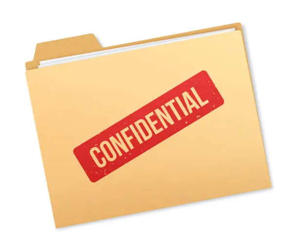 Vector illustration of Confidential File Information