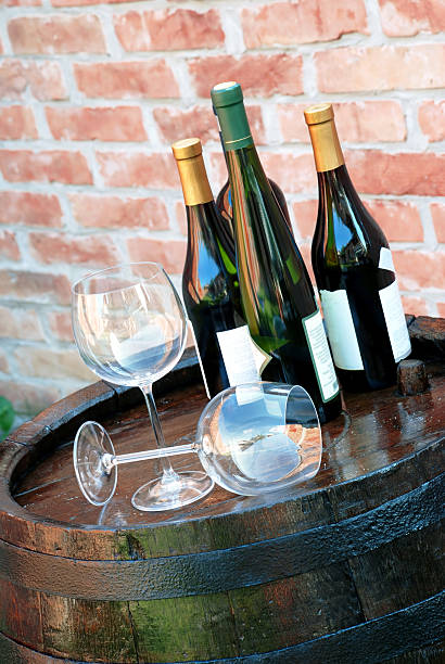 istock Wine bottles and glasses 119931893