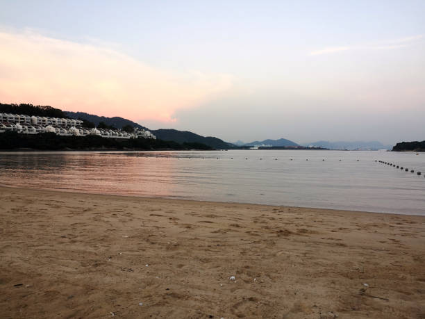 Discovery Bay Beach at sunset, Lantau, Hong Kong