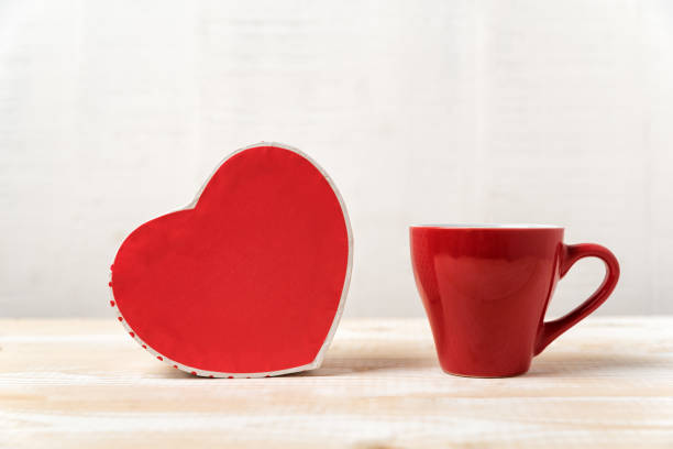 istock Red cup and heart shaped boxes. Gift, Valentine's Day. 1199327126