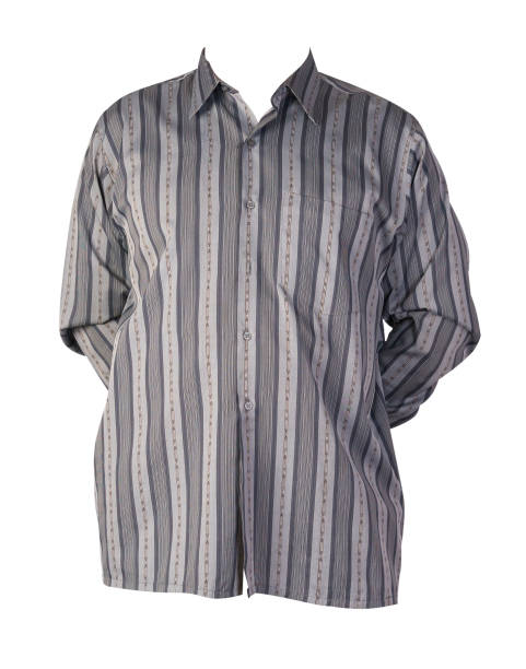 istock men's shirt with long sleeves isolated on a white background. 1199335499