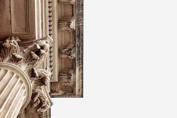 Classic architectural column details of a historical building.