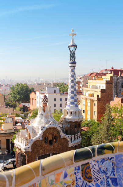 istock View of Park Guell with mosaic bench terrace 1199345724