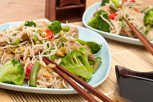 istock Warm chinese salad with cellophane noodles 119935230