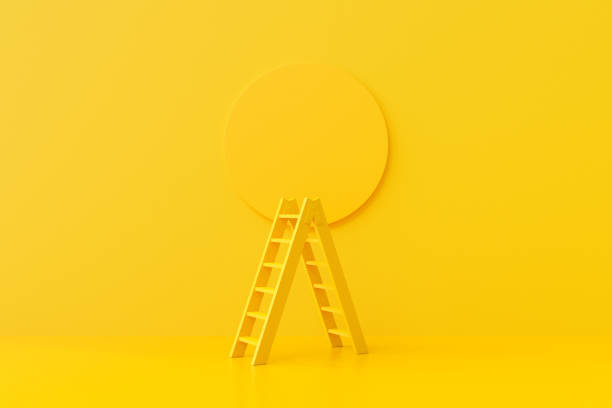 Yellow Ladder on the background