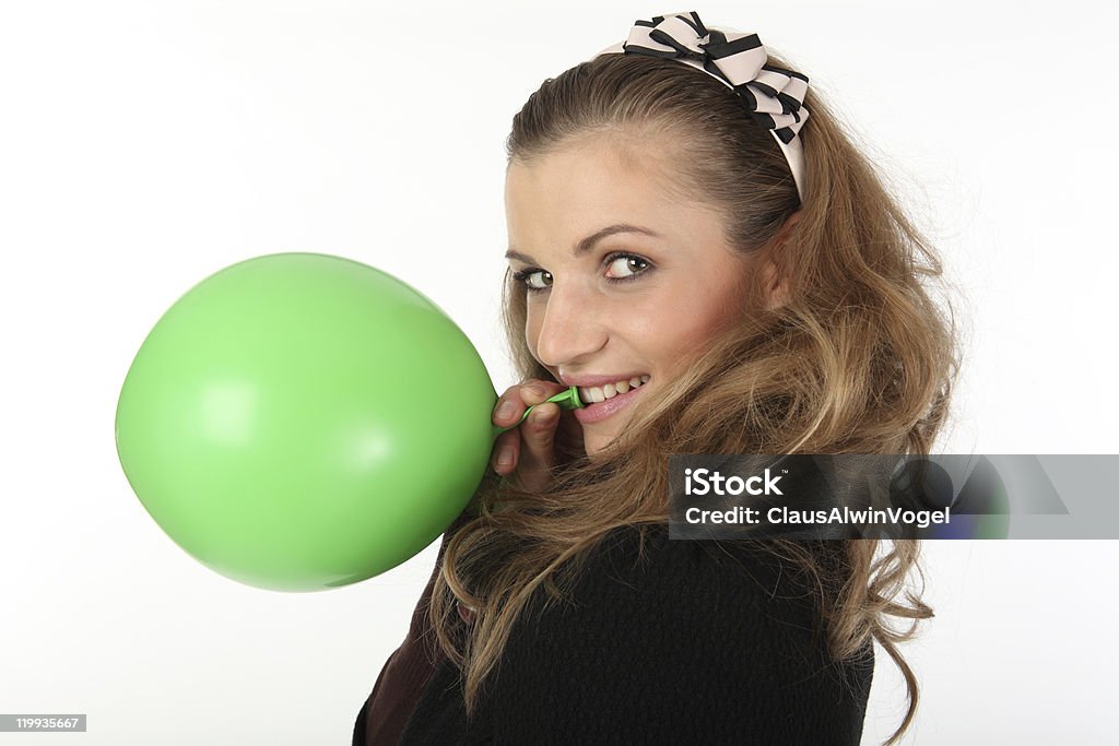 Il verde palloncino - Foto stock royalty-free di Adulto