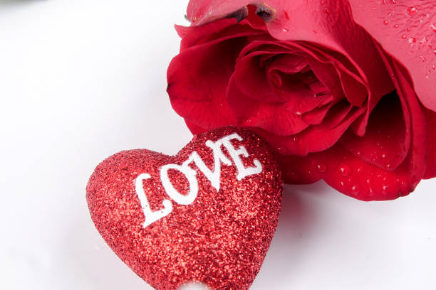 istock VALENTINE CONCEPT with rose and heart shape. 1199362410