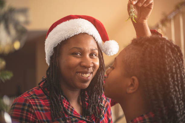 istock Couple at home during Christmas 1199363185